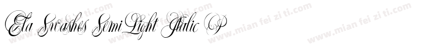 Ela Swashes SemiLight Italic PDF字体转换